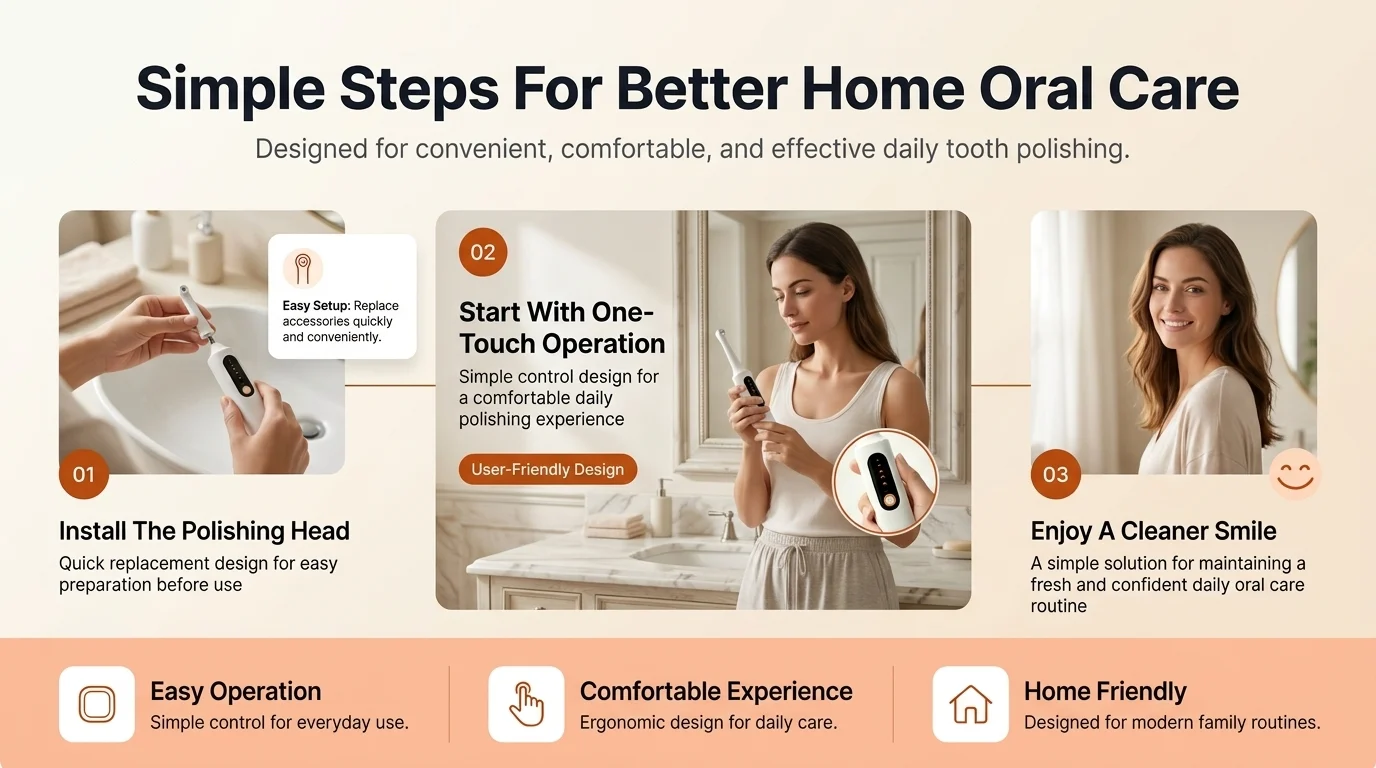 Electric Tooth Polisher — 3 Simple Steps